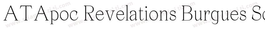 ATApoc Revelations Burgues Script字体转换
